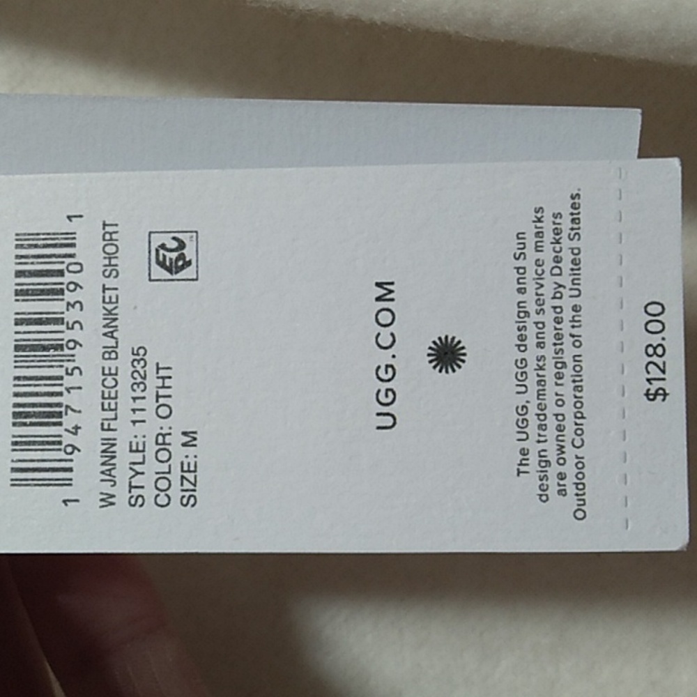(BX39) SALE! NWT UGG Janni Fleece Open Front Blanket Sweater Sz.M - Picture 6 of 15